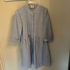 Blue Stripe Royal Shirt Dress Size S Unworn and Unwashed (Tags not attached)